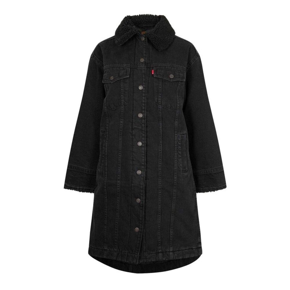 Levis Womens/Ladies Padded Denim Padded Trucker Jacket / Black